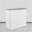 Pemberly Row Contemporary Metal 4' Laminate Foldable Bar in White