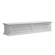 Pemberly Row 5ft Traditional Plastic Window Box in White Finish