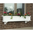 Pemberly Row 5ft Traditional Plastic Window Box in White Finish