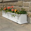 Pemberly Row 5ft Traditional Plastic Window Box in White Finish