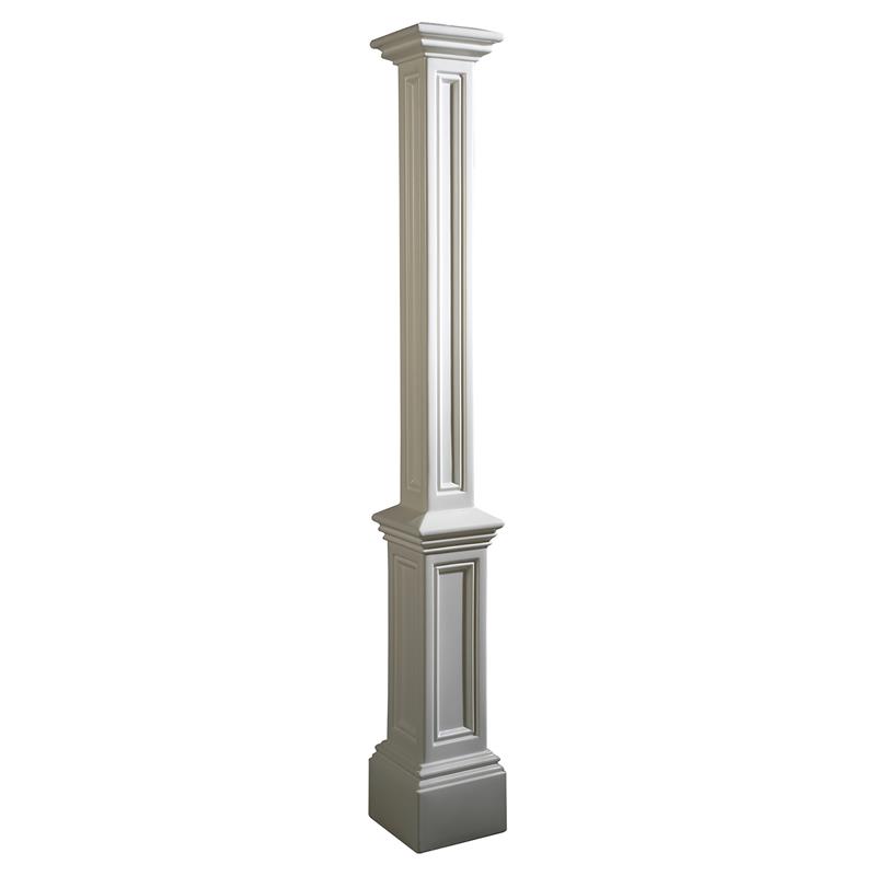 Pemberly Row Traditional Plastic Lamp Post without Mount in White