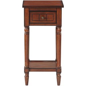 Pemberly Row End Table Nightstand Bedside Square in Wood - Mahogany