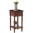 Pemberly Row End Table Nightstand Bedside Square in Wood - Mahogany