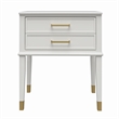 Pemberly Row Engineered Wood Contemporary End Table in White