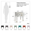 Pemberly Row Engineered Wood Contemporary End Table in White