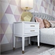 Pemberly Row Engineered Wood Contemporary End Table in White
