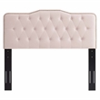 Pemberly Row Tufted Performance Velvet Twin Headboard in Pink