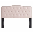 Pemberly Row Tufted Performance Velvet Twin Headboard in Pink