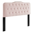 Pemberly Row Tufted Performance Velvet Twin Headboard in Pink