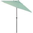 Pemberly Row Contemporary 9' Tilt Crank Lift Patio Umbrella in Spa