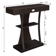 Pemberly Row Transitional Console Table in Espresso Wood Finish
