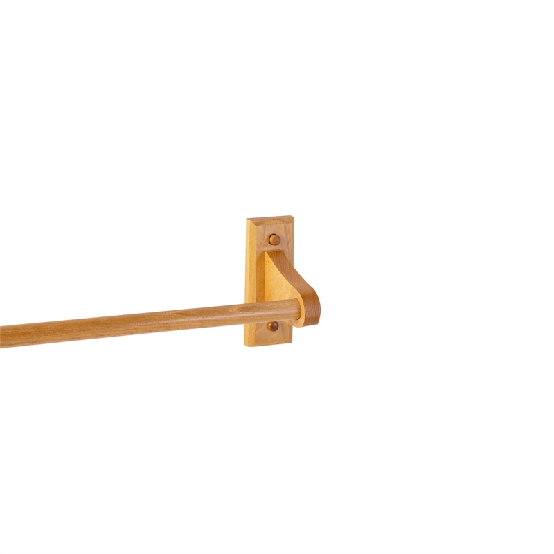 Pemberly Row 24 in. Wood Towel Bar for Bath and Kitchen in Honey Oak