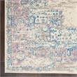 Pemberly Row 6' x 9' White and Pink Fabric Vintage Area Rug (6' x 9')