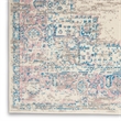 Pemberly Row 6' x 9' White and Pink Fabric Vintage Area Rug (6' x 9')