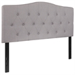 Pemberly Row Contemporary Tufted Full Panel Headboard in Light Gray