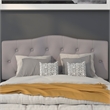 Pemberly Row Contemporary Tufted Full Panel Headboard in Light Gray