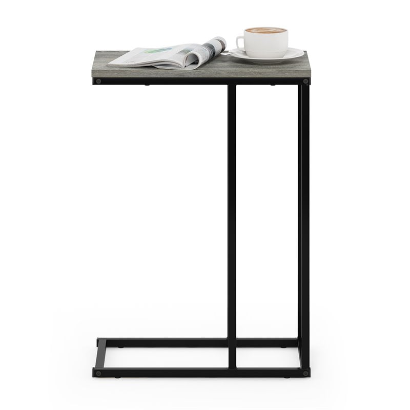 Pemberly Row Engineered Wood Living Sofa Side Table in French Oak Gray