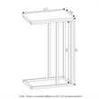Pemberly Row Engineered Wood Living Sofa Side Table in French Oak Gray