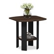 Pemberly Row Engineered Wood Simple Design End Table in Walnut/Black