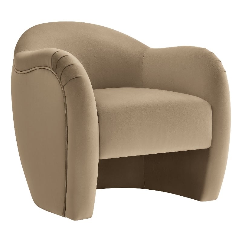 Pemberly Row Modern / Contemporary Wood Accent Chair in Taupe