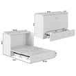 Pemberly Row Full Solid Wood Murphy Bed Chest with Built-In Charger in White