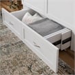 Pemberly Row Full Solid Wood Murphy Bed Chest with Built-In Charger in White