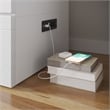 Pemberly Row Full Solid Wood Murphy Bed Chest with Built-In Charger in White