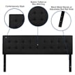 Pemberly Row Contemporary Upholstered King Panel Headboard in Gray