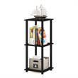 Pemberly Row Engineered Wood Simplistic End Table in Americano Black (Set of 2)