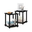 Pemberly Row Engineered Wood Simplistic End Table in Americano Black (Set of 2)