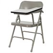 Pemberly Row Premium Steel Folding Chair with Left Hand Tablet Arm