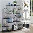Pemberly Row No Tools Wall Unit Bookshelf 47.25