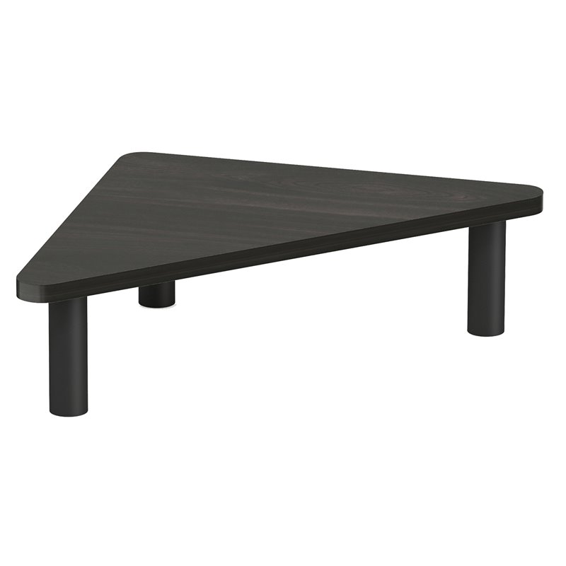 Pemberly Row Turn-N-Tube Wood Corner Monitor Riser Stand in Espresso/Black