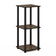 Pemberly Row Engineered Wood Simplistic End Table in Walnut/Black (Set of 2)
