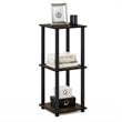 Pemberly Row Engineered Wood Simplistic End Table in Walnut/Black (Set of 2)