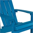 Pemberly Row Farmhouse Faux Wood Adirondack Chair In Blue Finish