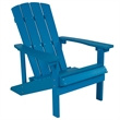 Pemberly Row Farmhouse Faux Wood Adirondack Chair In Blue Finish