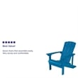 Pemberly Row Farmhouse Faux Wood Adirondack Chair In Blue Finish