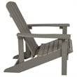 Pemberly Row Farmhouse All-Weather Adirondack Chair in Gray Faux Wood
