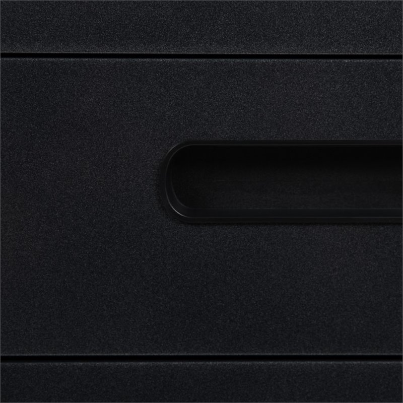 Pemberly Row Contemporary 3 Drawer Modern Mobile File Cabinet in Black