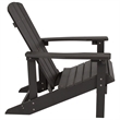 Pemberly Row Farmhouse Faux Wood Adirondack Chair In Slate Gray