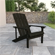 Pemberly Row Farmhouse Faux Wood Adirondack Chair In Slate Gray
