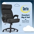 Pemberly Row Executive Big & Tall Ergonomic Office Chair Bonded Leather Black