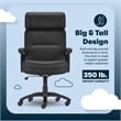 Pemberly Row Executive Big & Tall Ergonomic Office Chair Bonded Leather Black