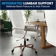 Pemberly Row Contemporary High Back Leather Swivel Office Chair in White