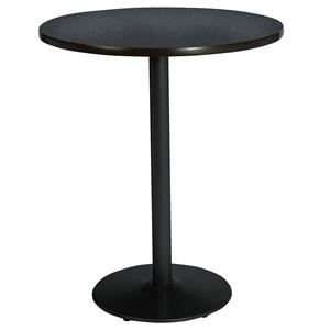 Pemberly Row 42&quot Breakroom Table with Graphite (Charcoal) Top Bistro Height