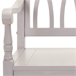 Pemberly Row Modern / Contemporary Pine Bench in Gray Finish