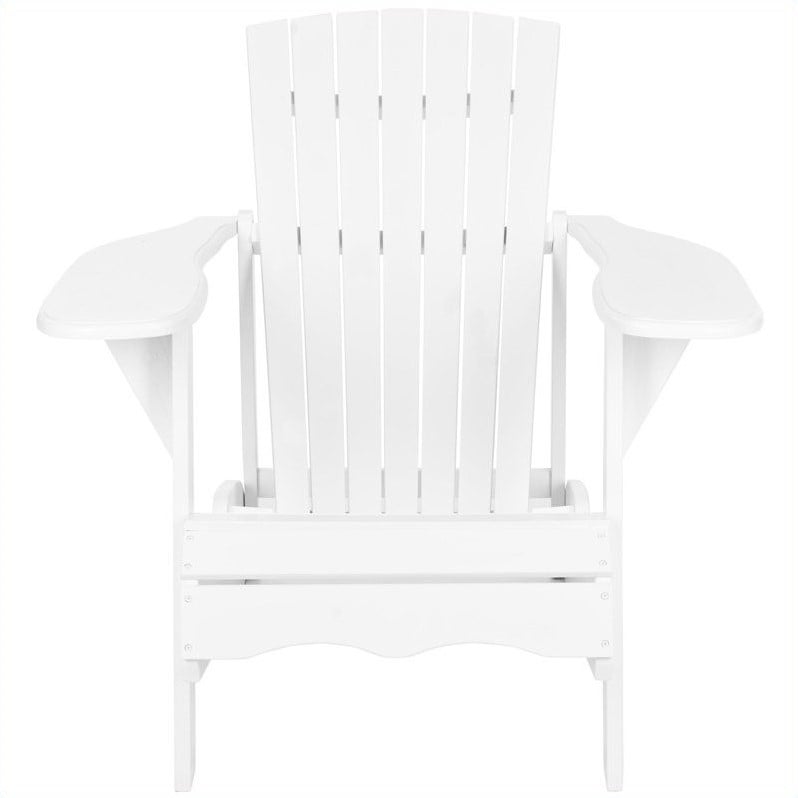 Pemberly Row Modern / Contemporary Acacia Chair in White Finish