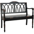 Pemberly Row Modern / Contemporary Poplar Wood Bench in Black