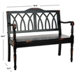 Pemberly Row Modern / Contemporary Poplar Wood Bench in Black